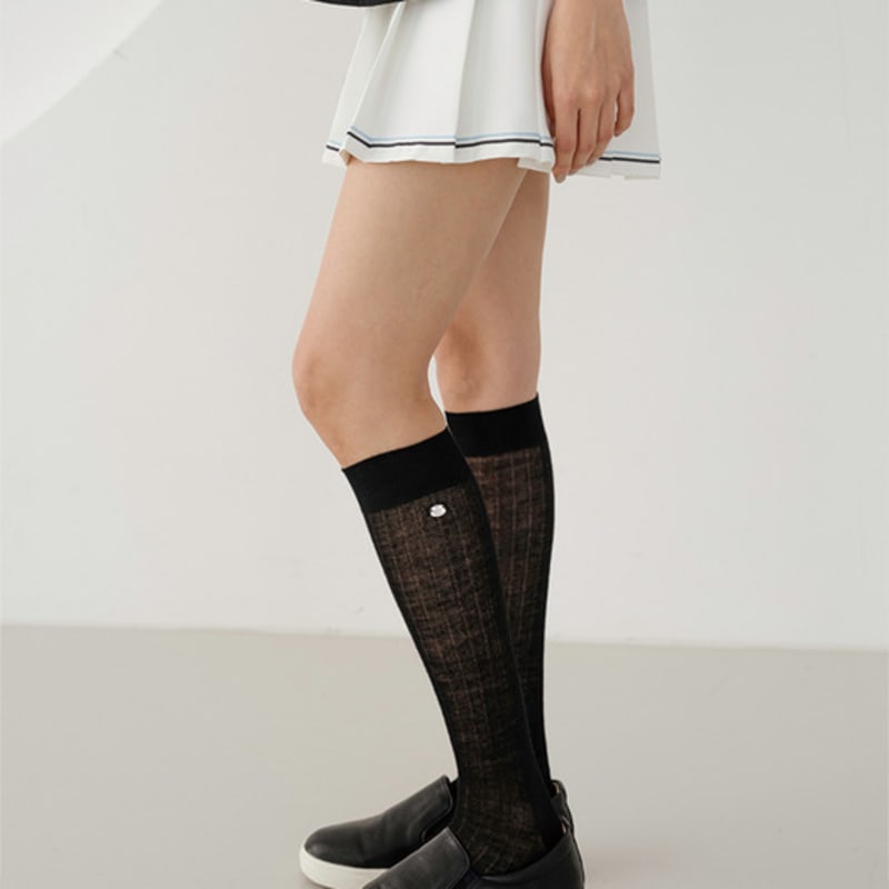 nitina see-through knee socks BK