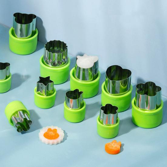 Stainless Steel Cookie Cutter Set for Food Vegetables Fruit Noodle Mold for DIY Pastry Biscuits Food-Grade Reusable Essential Kitchen Tool for Home