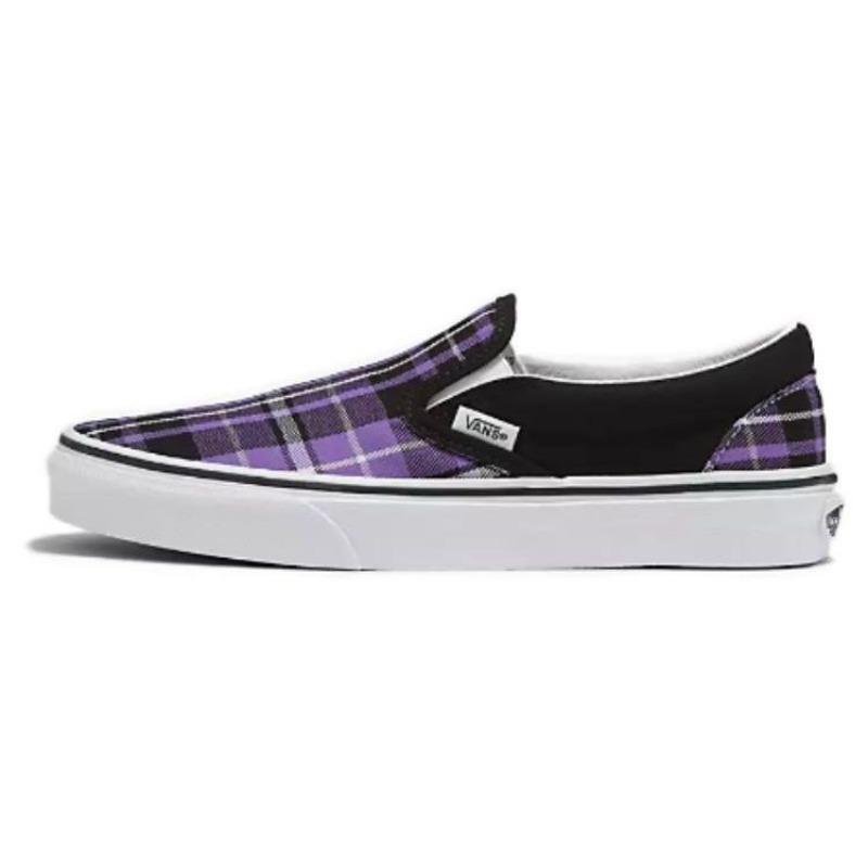 Vans Slip-On Classic unisex low-top skate shoes black purple VN000BVZPCA