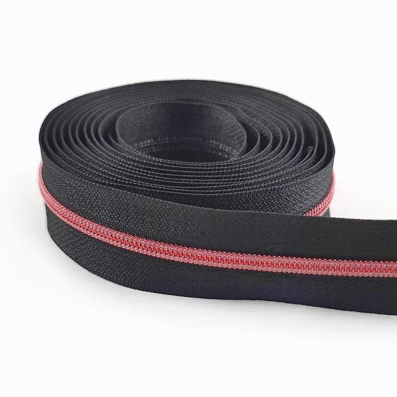 Meetee 10/20M 5# Nylon Zippers Tape + Zipper Slider Puller for Sewing Bag Shoes Garment Zips Repair Sew Crafts DIY Accessories