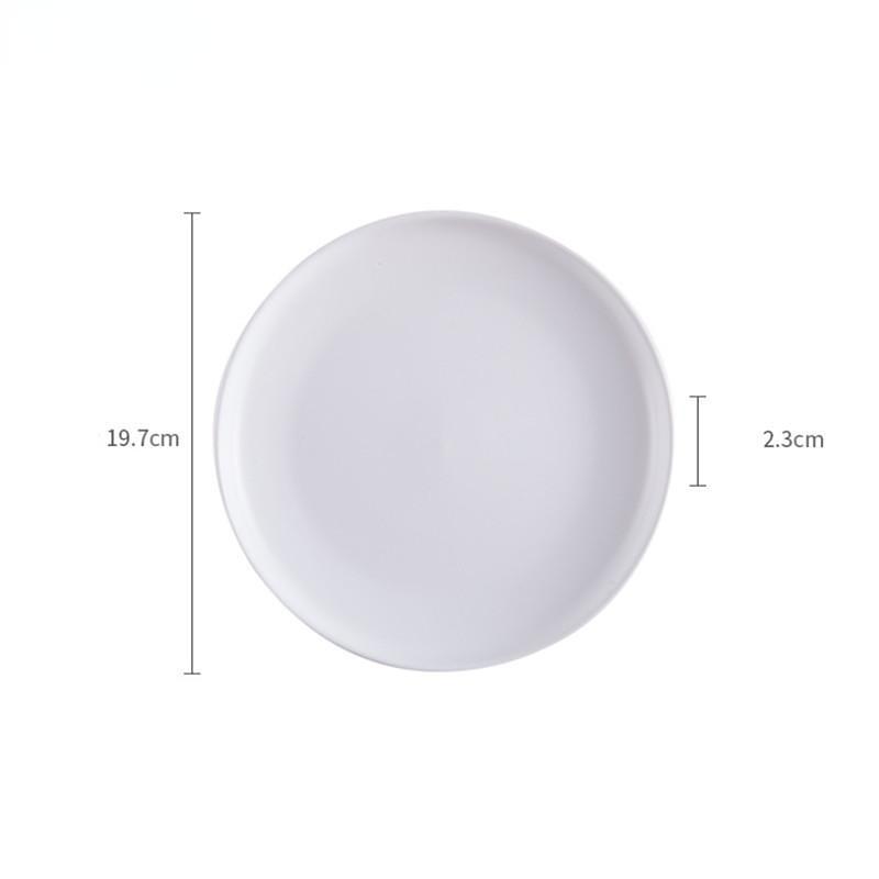 Keramické kulaté talíře na steaky Hovězí talíř Dezert Minimalistický Pizza Snídaně Nádobí