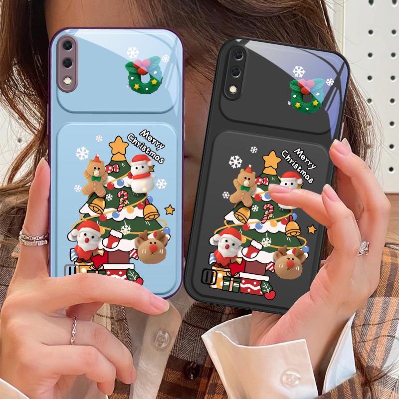 Cartoon Christmas tree For Samsung M02 12 Note 8 9 10 20 A 01 A02 A03 Core 04 05 06 10 12 13 14 15 A16 glass Ultra phone case