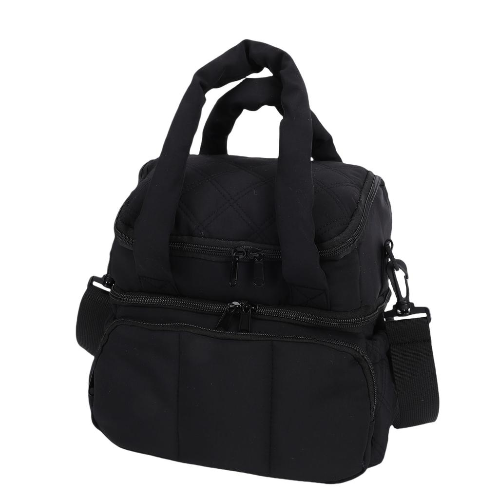 Double Deck Insulated Lunch Box proof Reusable Large Capacity Puffer Lunch Bag for Picnic