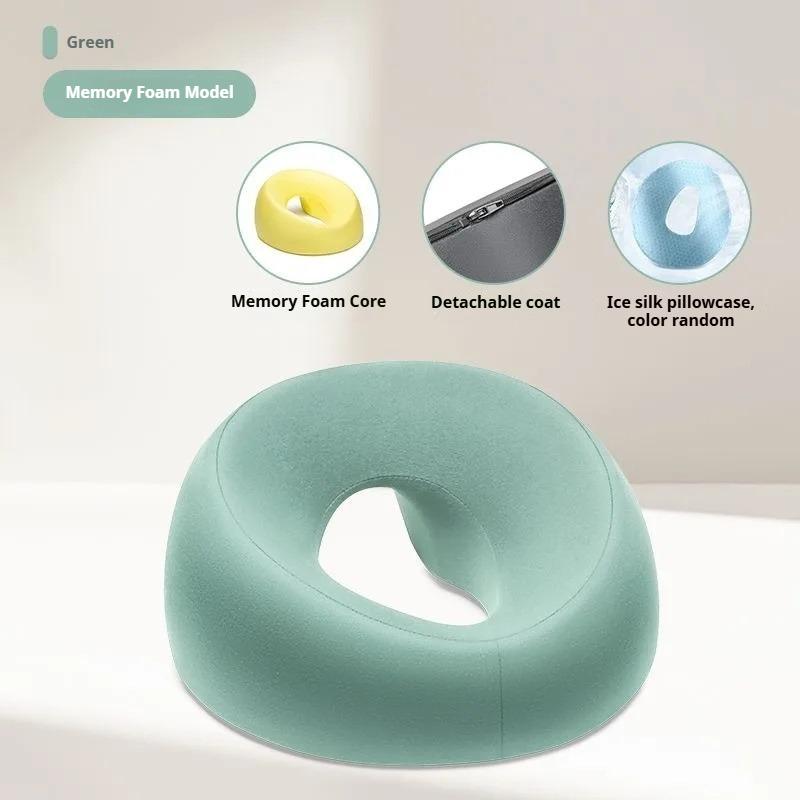 

Ergonomics Lying Down Pillow Memory Foam Breathable Head Rest Support Memory Foam Breathable Head Rest Support Pillow серый