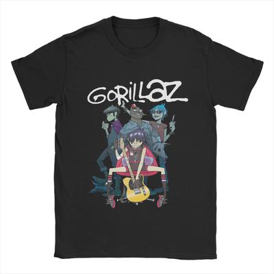 Gorillazs Punk Rock Tričko Letní 100% Bavlna Trička Pro Muže Populární Ležérní Tričko S Krátkým Rukávem Y2K Retro Top Trička