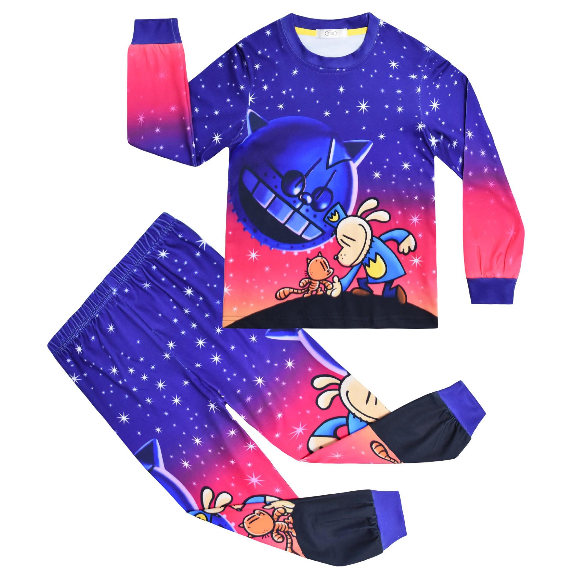 

Dress Up, Detective Dog, Digital Clothing Printing, Children S Loungewear Long-Sleeved Set Two-Piece Set 81095 100