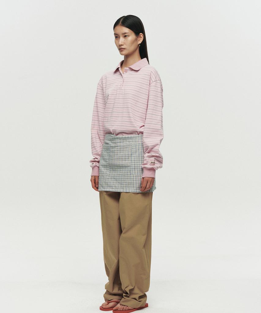 Hoite Curve Line Wide Pants (Beige)