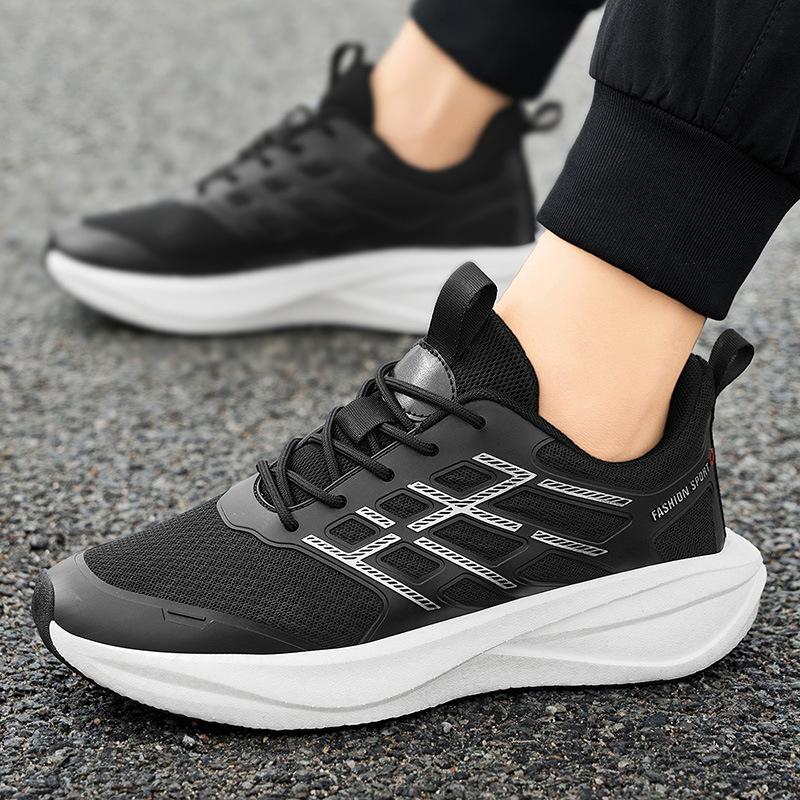 Spring and Autumn New Fashion Trend Low-top Platform Shoes Lace-up Light Casual Sports Shoes Men's Outdoor Running Shoes