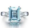 Set Kratopaz Engagement Ring, Noble Plated 18K Colored Sapphire Ring Jewelry