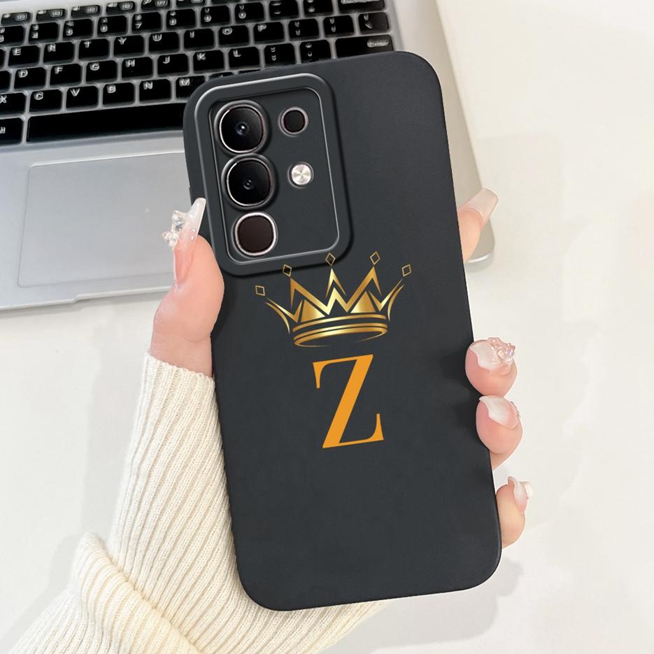 For Vivo Y29 4G 5G Case Cute Crown Letters Cover Soft Silicone Phone Case For Vivo Y29s Y 29 ViivoY29 5G V2420 Back Cover Bumper