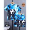 Summer New Children's Set Girls' Summer Set Short Sleeve T-shirt Boys' Shorts Crown 3D Printed Casual Round Neck Children's