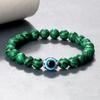Boho Evil Eye Flower Beaded Stretch Bracelet for Men and Women - Yoga Energy Bracelet