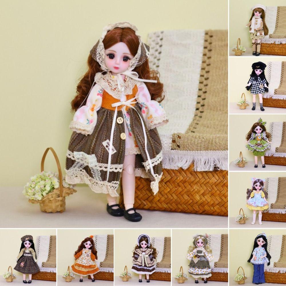 Attractive Eyes 30cm Bjd Doll with Clothes 1/6 SD Princess Makeup Ball Joint Doll  Toddler