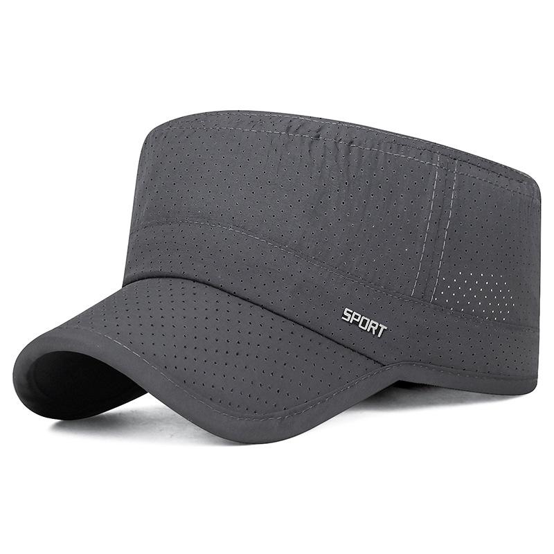Summer Breathable Metal Flat Cap Outdoor Sports Sunshade Quick-Drying Cap