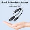 Universal 2 In 1 USB C Splitter Multi-Function Type-C To AUX Adapter  Headphone Use