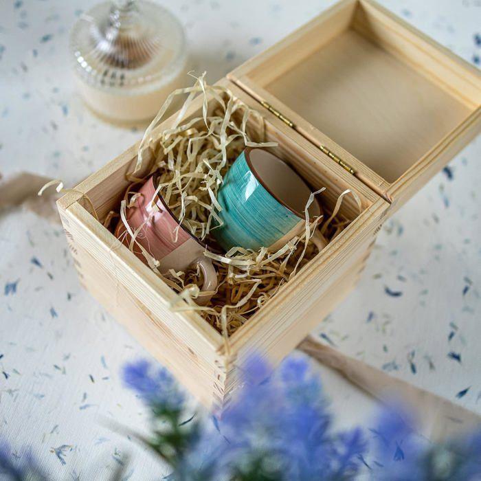 Storage Box - Creative Deco - Unpainted - Solid Wood - 16 X 16 X 16 Cm - Mixed