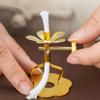 1pz Elegante Portacandele Dorato con Stoppino Regolabile - Candeliere Robusto, Decorazione da Tavolo per Casa, Ufficio, Matrimonio o Hotel