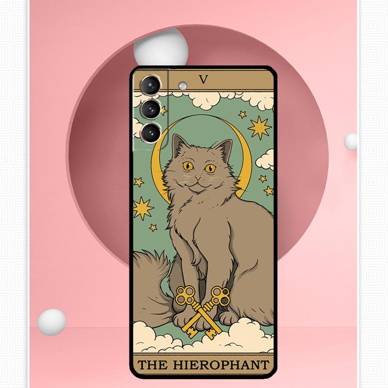 Cats Tarot Witchcraft Case For Samsung Galaxy S25 Ultra S20 S21 S22 S23 S24 Ultra S9 S10 Plus S25 FE Cover Funda