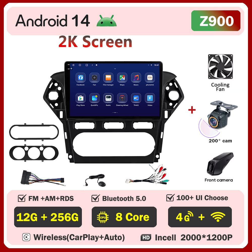 For Ford Mondeo 4 Mk4 2010-2014 Car Radio Player Car Carplay Screen Autoradio Mirror Link Car Intelligent Systems Touch Screen