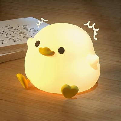 Led Cute Bean Duck Noční světlo s dotykovým senzorem Dobíjecí stolní lampa Noční lampa do obývacího pokoje ložnice