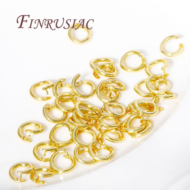 

10-30Pcs/Lot 5.5/7.5mm Single Loop Open Jump Rings 18K Gold Plated Split Rings Connectors For Jewelry Making,Findings For DIY 5.5X1.2mm-10pcs