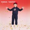 Balabala Kids' Spring/Autumn Hooded Two-Piece Set