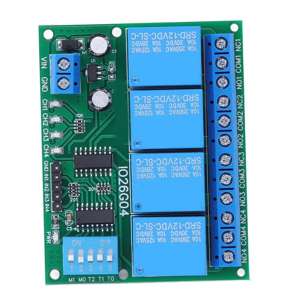 Relay Module 4 Channel Control Board Switch Controller DC 12V Accessory for Electronics