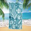 Stylish Boho Illustrative Style Fish Print Beach Towel Minimalist Ocean Fish Pattern Quick Dry Sand-Free Towel for Summer