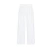Summer New Product Women's Clothes American Minimalist White Linen Blend Straight-leg High Waist Casual Trousers 9929041
