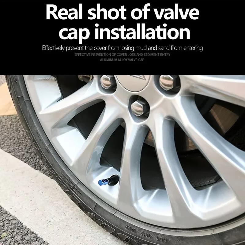12Pcs Aluminum Alloy Car Tire Valve Caps Airdust Waterproof Tyre Rim Stem Cover for Automobiles Motorcycles Bikes