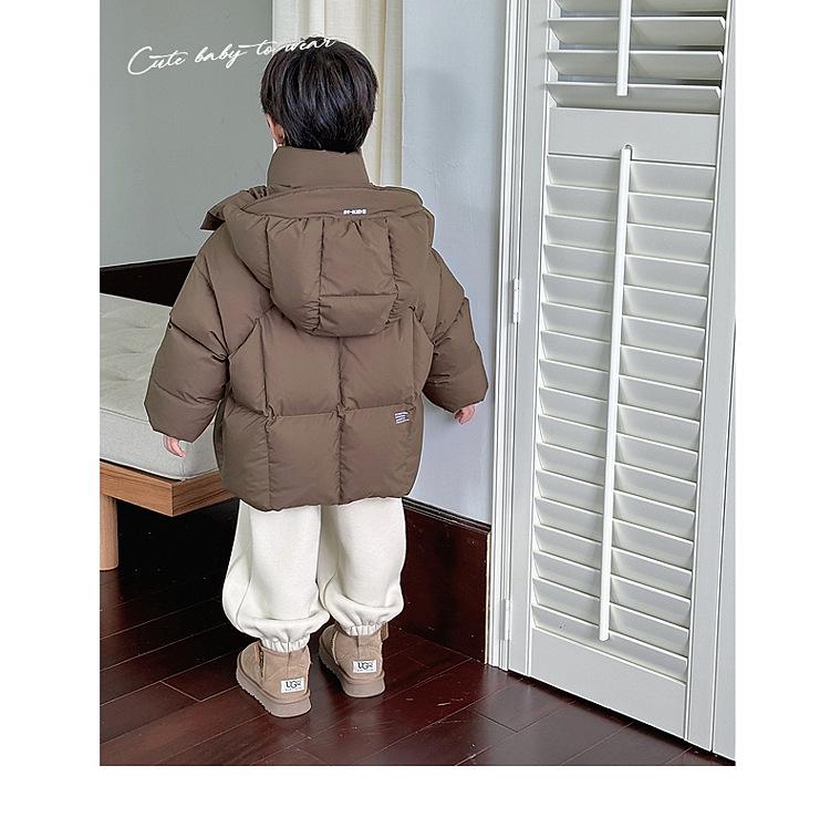 Boys' 2025 Winter Hooded Down Jacket - Thick, Warm, and Perfect for Cold Weather