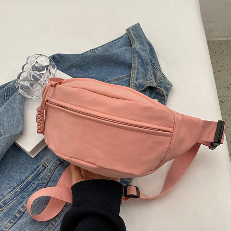 Chest Bag Banana Bag for Women Sling Crossbody Waist Pack Canvas Running Waist Bag Casual Fanny Packs Sport Half Moon Belt Bag