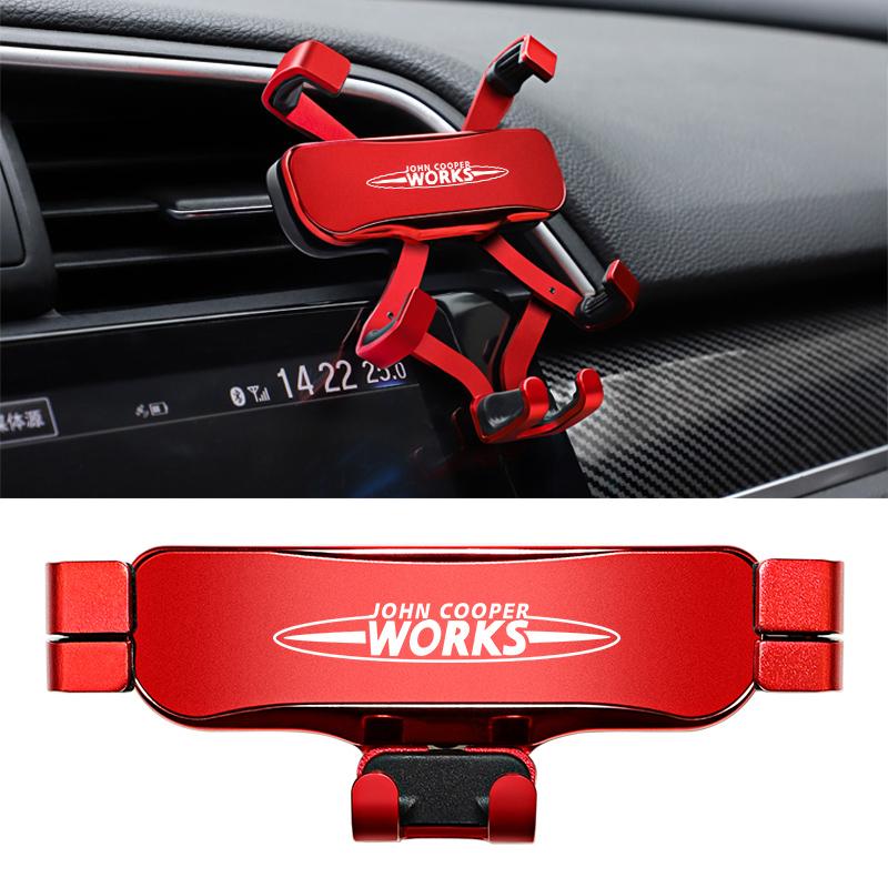 Zinc Alloy Car Styling Phone Holder Air Vent Mount Clip For BMW Mini Works Cooper F54 F55 F56 F57 F60 R50 R52 R53 R55 R56 R57 Dymfu11