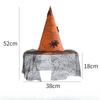 Halloween Witch Hat Makeup Costume Props Cosplay Dance Witch Hat Mesh Sticky Spider Wizard Hat Halloween Decorations for Home