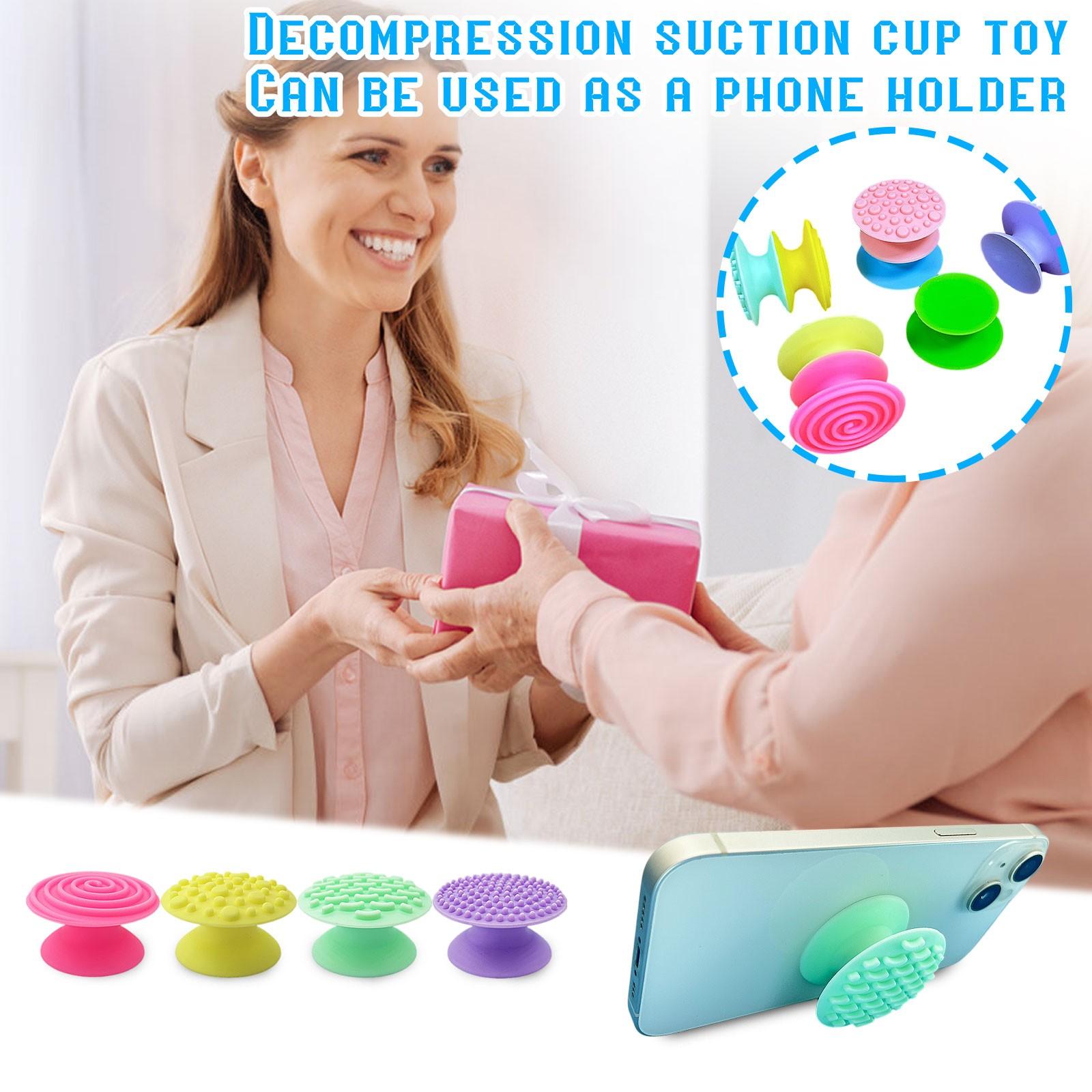 

Силиконовая сенсорная игрушка для снятия стресса присоска держатель для телефона One Size