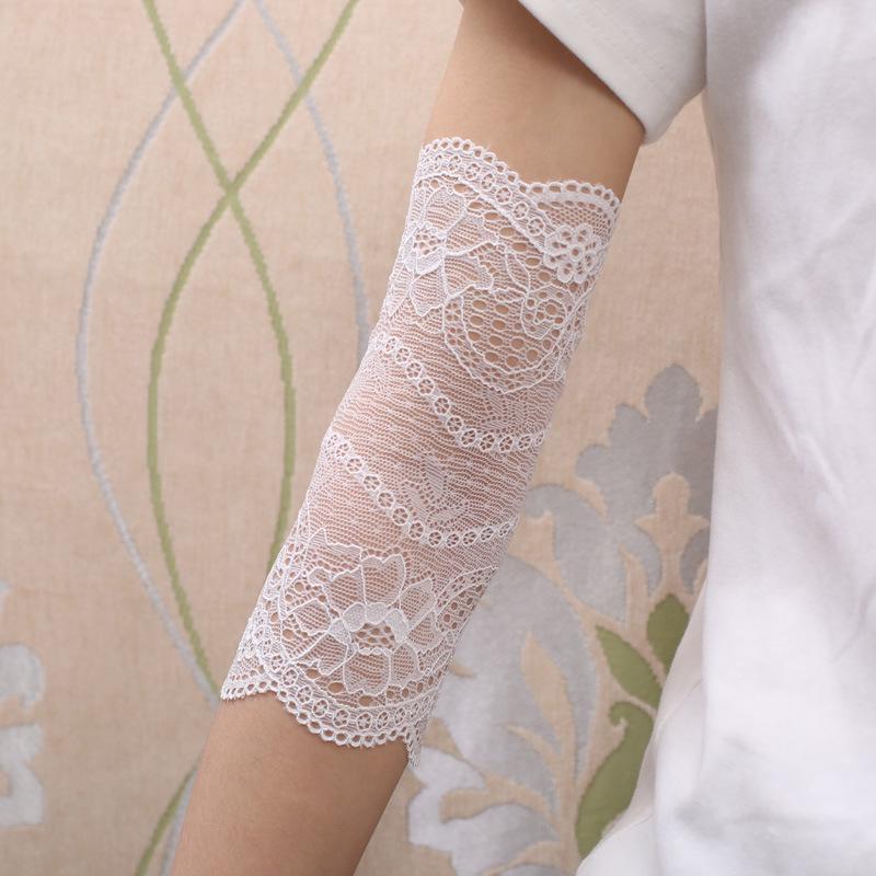 Women's Summer Lace Sun Protection Arm Sleeves with Elbow and Wrist Support