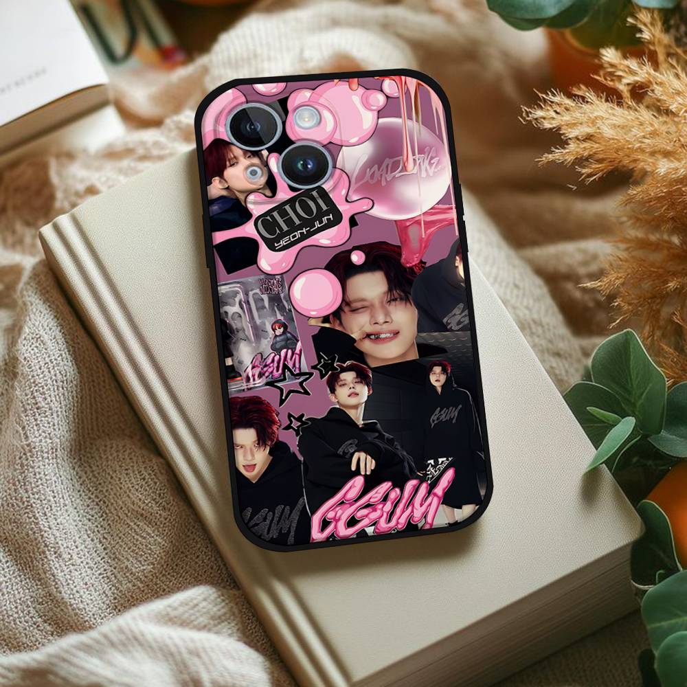 Singer Y-Yeonjun Phone Case For IPhone 1716 15 14 13 Pro Max 11 12 Mini X Xs XR Black Silicone Cover