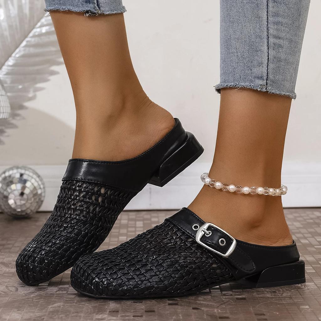 Women Flat Slippers Anti-slip Outdoor Breathable New Retro Platform Sandals Elegant Slip on Slippers Women Shoes Slides Women