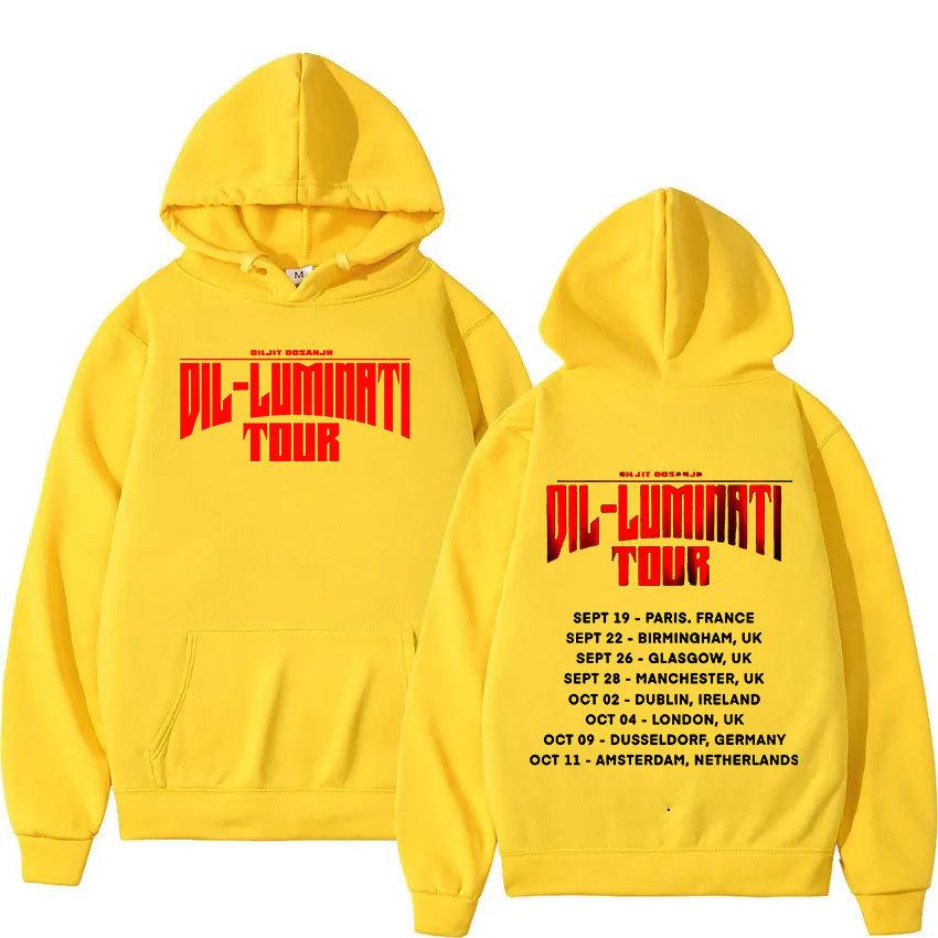 Singer Diljit Dosanjh Dil-Luminati Tour Print Hoodie Boys Harajuku Girls Pullover Music Gift Comfortable Sweatshirt