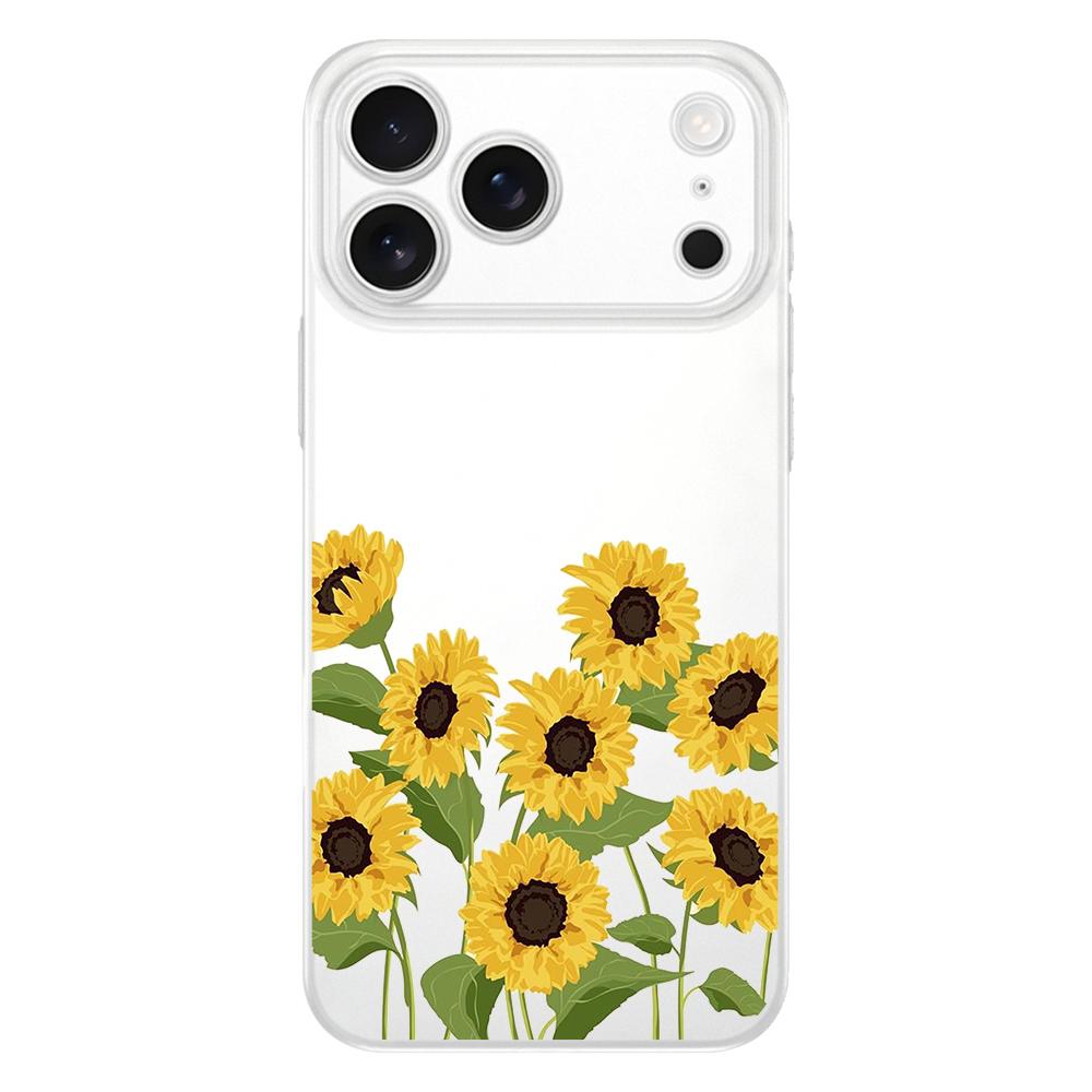 Sunflower Flower Lavender Purple Soft Clear Phone Case For iPhone 17 Air 16E 16 11 15 14 Pro MAX 12 13 7 8 Plus SE Easter Cover