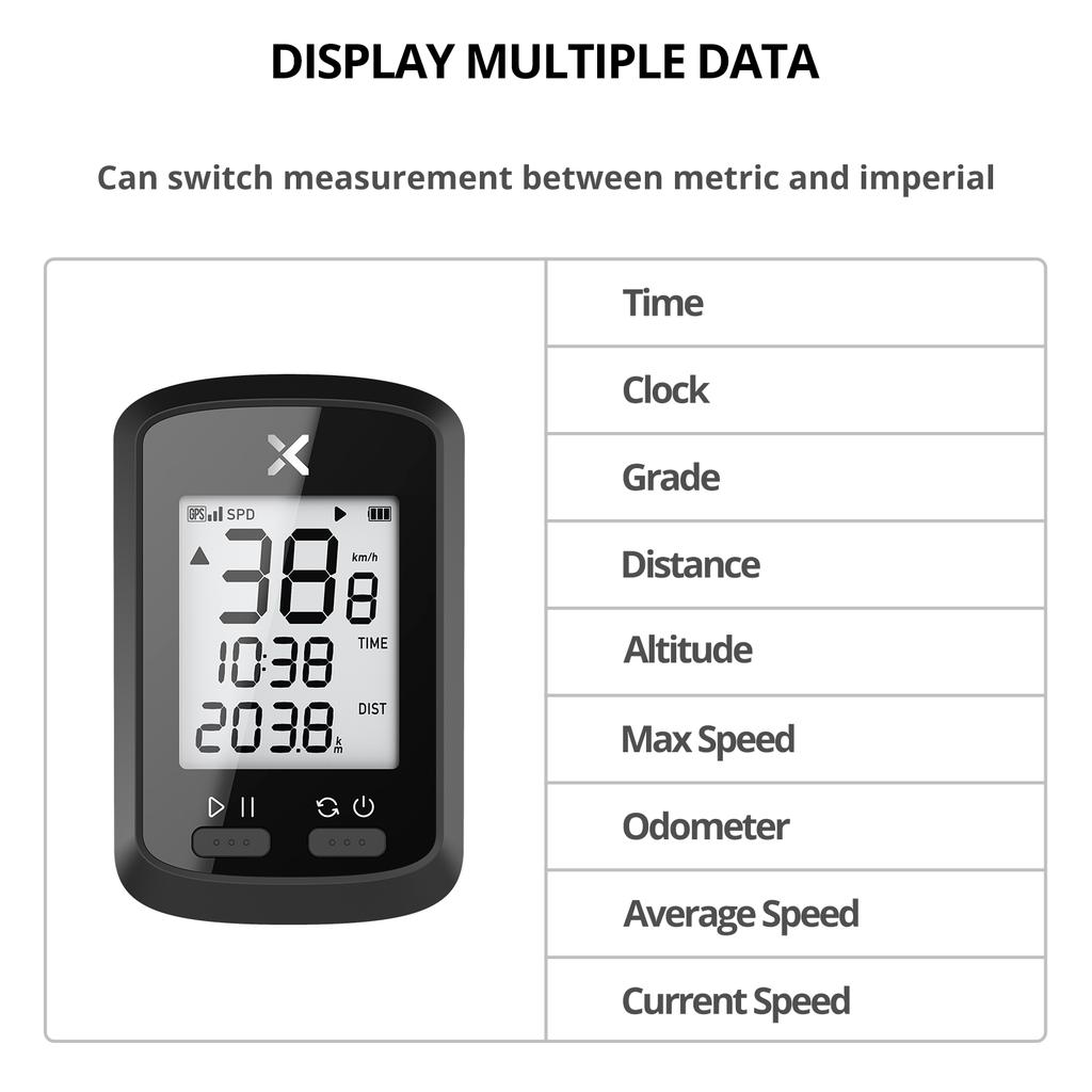 XOSS G GPS Cyklopočítač Tachometr Bezdrátový Vodotěsný Tachometr Bluetooth 5.0 Příslušenství pro Silniční Kola, MTB