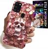 Etui Do Samsung Galaxy A21S - Kobiece, Modne Wzory, Czaszka W Róże