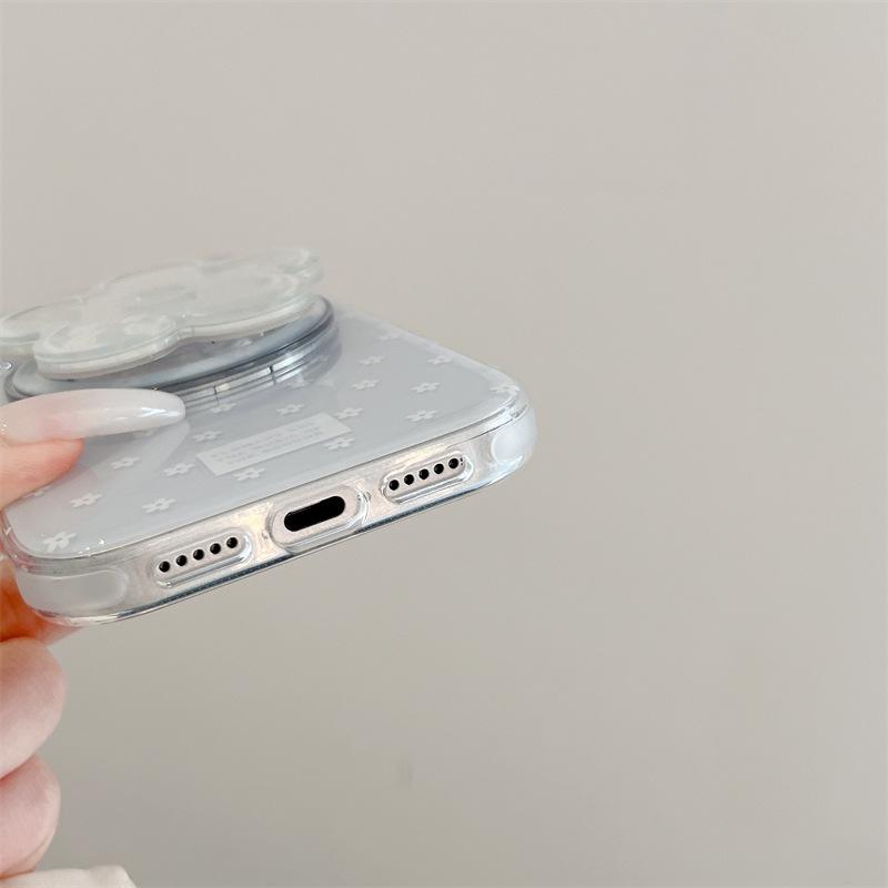 Funda Azul Floral con Soporte Magnético para iPhone 17 Pro Max