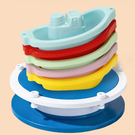 Plastic Cup Toys 5Pcs Set Floating Bath Toys for Babies Safe Round Edges Splicable Design Colorful Macarons Water Play Bathing Fun Pool Toy Bath Time