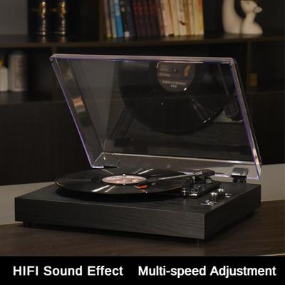 Holz Vinyl Anti-Rutsch Plattenspieler Schreibtisch Haushalt Phonograph Bluetooth Eingebauter Hornlautsprecher Neu 420*320*105mm