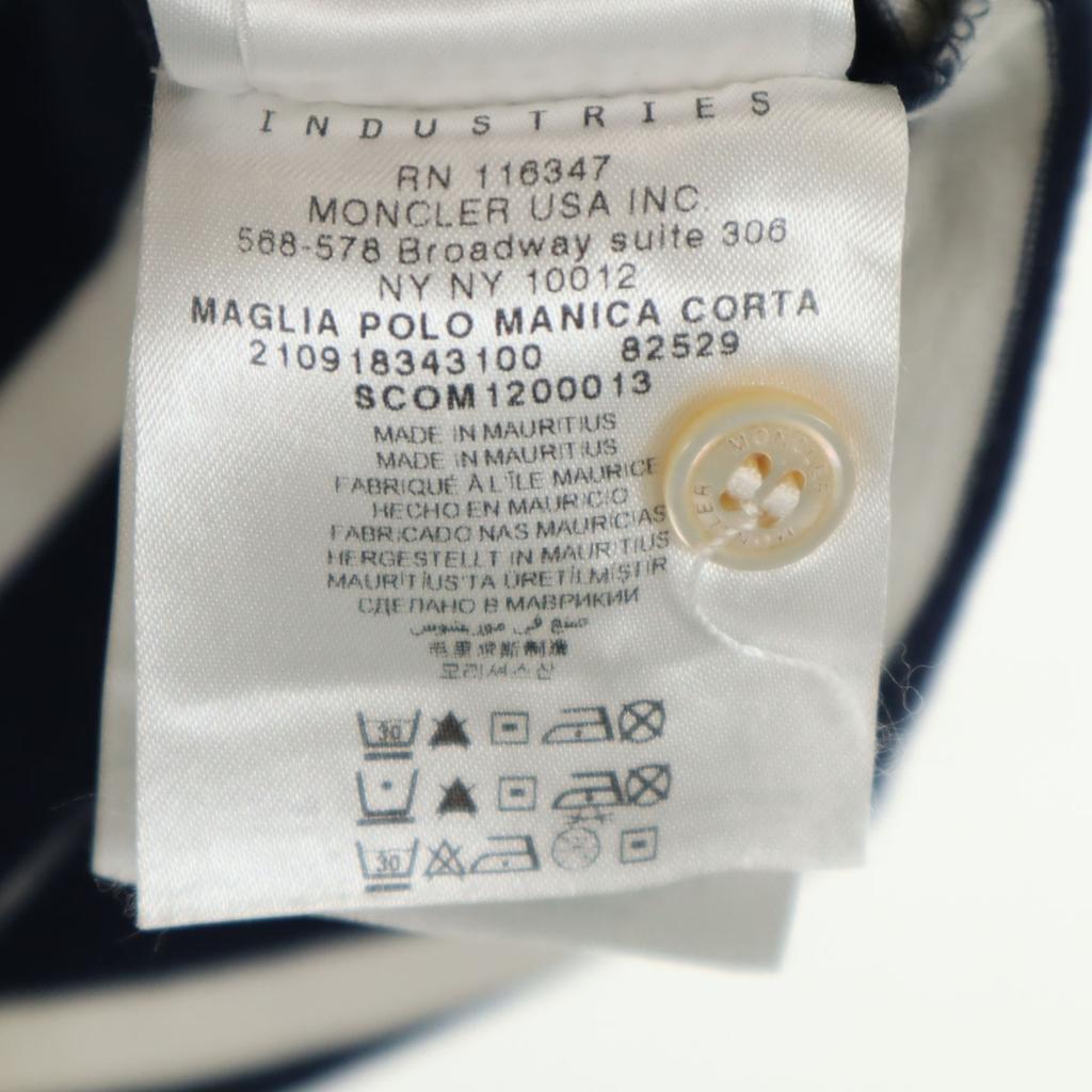 Moncler Short Sleeve Polo Shirt S Navy Men's Used
