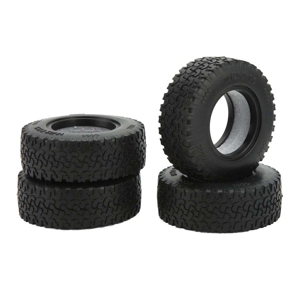 4Pcs 1.55 Inch Soft Rubber Wheel Tires for Tamiya CC01 LC70 LC80 118 Air UTB18 Capra Remote
