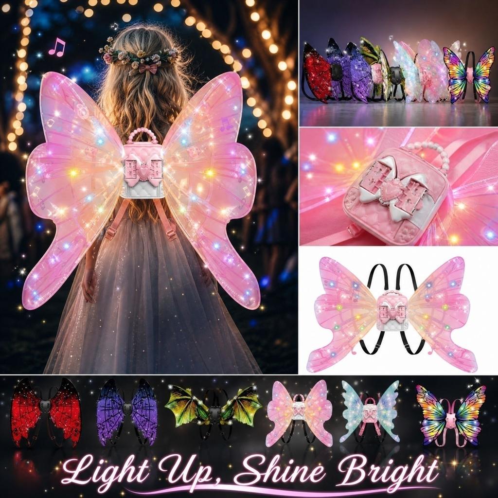 Glowing LED Back Accessory for Women Girls Cosplay Halloween Party Costume