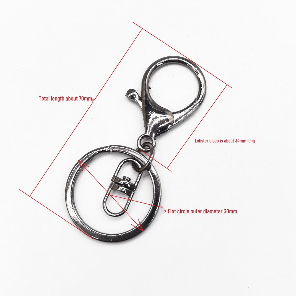 DIY Schmuckset: Karabinerverschluss Schlüsselanhänger, Viergliedrige Kette, 8-Figur Anhänger