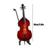 Miniature Cellos Model Wooden Miniature Musical Instrument Figurines With Bracket Mini Musical Instrument Cellos Sculpture Gift